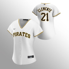 Women's Pittsburgh Pirates Roberto Clemente White 2020 Replica Home Jersey