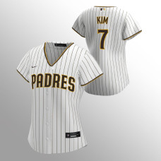 Women's San Diego Padres Ha-Seong Kim White Brown Replica Trade Home Jersey