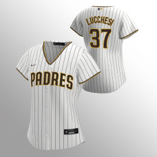 Women's San Diego Padres Joey Lucchesi White Replica 2020 Home Jersey