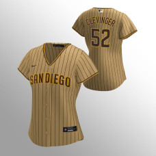 Women's San Diego Padres Mike Clevinger Tan Brown Replica Alternate Jersey