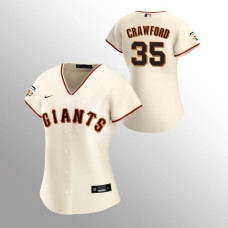 Women's San Francisco Giants Brandon Crawford Cream Replica 2021 Pride Month Home Jersey