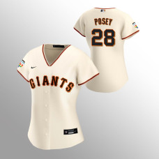 Women's San Francisco Giants Buster Posey Cream Replica 2021 Pride Month Home Jersey