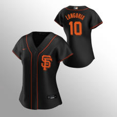 Women's San Francisco Giants Evan Longoria Black 2020 Replica Alternate Jersey