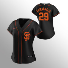 Women's San Francisco Giants Jeff Samardzija Black 2020 Replica Alternate Jersey