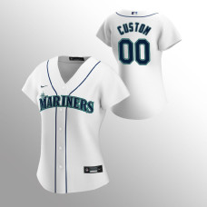 Women's Seattle Mariners Custom White 2020 Replica Home Jersey