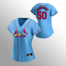 Women's St. Louis Cardinals Adam Wainwright Light Blue 2020 Replica Alternate Jersey