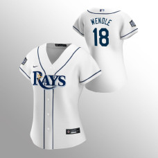 Women's Tampa Bay Rays Joey Wendle White 2020 World Series Replica Jersey