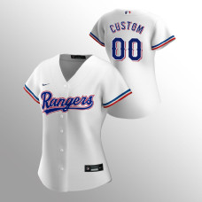 Women's Texas Rangers Custom White 2020 Replica Home Jersey