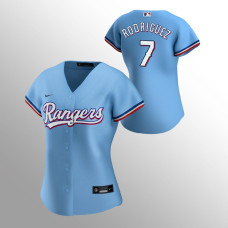 Women's Texas Rangers Ivan Rodriguez Light Blue Replica Alternate Jersey