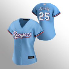 Women's Texas Rangers Jose Leclerc Light Blue Replica Alternate Jersey
