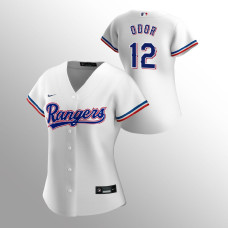 Women's Texas Rangers Rougned Odor White 2020 Replica Home Jersey