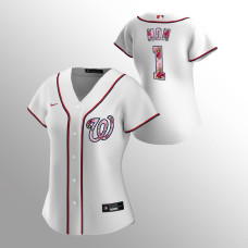 Women's Washington Nationals 2021 Mother's Day White NO.1 Mom Jersey