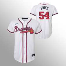 Youth Atlanta Braves Max Fried White Replica Home Jersey