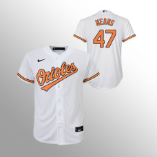 Youth Baltimore Orioles John Means White Replica Home Jersey