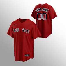 Youth Boston Red Sox Custom Red Replica Alternate Jersey