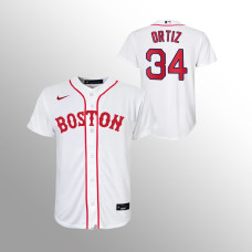 Youth Boston Red Sox David Ortiz White 2021 Replica Patriots' Day Jersey