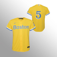 Youth Boston Red Sox Enrique Hernandez Gold 2021 City Connect Replica Jersey