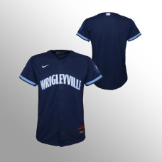 Youth Chicago Cubs 2021 City Connect Navy Replica Jersey