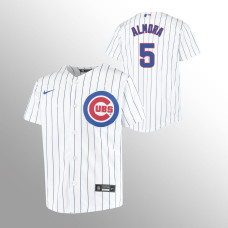 Youth Chicago Cubs Albert Almora Jr. White Replica Home Jersey