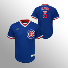 Youth Chicago Cubs #5 Albert Almora Jr. Royal Road Cooperstown Collection Jersey
