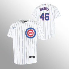 Youth Chicago Cubs Craig Kimbrel White Replica Home Jersey