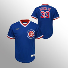 Youth Chicago Cubs #33 Daniel Descalso Royal Road Cooperstown Collection Jersey