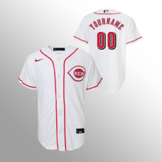 Youth Cincinnati Reds Custom White Replica Home Jersey