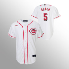 Youth Cincinnati Reds Johnny Bench White Replica Home Jersey