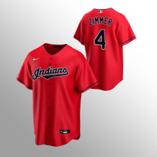 Youth Cleveland Indians Bradley Zimmer Red Replica Alternate Jersey