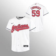 Youth Cleveland Indians Carlos Carrasco White Replica Home Jersey