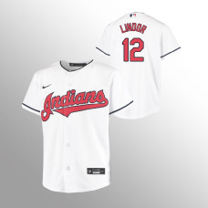 Youth Cleveland Indians Francisco Lindor White Replica Home Jersey