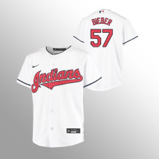 Youth Cleveland Indians Shane Bieber White Replica Home Jersey