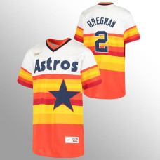 Youth Houston Astros #2 Alex Bregman White Home Cooperstown Collection Jersey