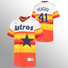 Youth Houston Astros #41 Brad Peacock White Home Cooperstown Collection Jersey