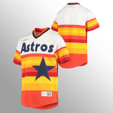 Youth Houston Astros Cooperstown Collection White Orange Home Jersey