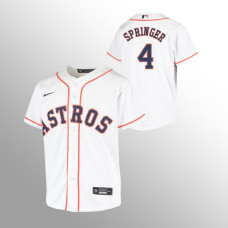 Youth Houston Astros George Springer White Replica Home Jersey