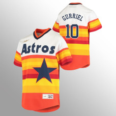 Youth Houston Astros Yuli Gurriel White Orange Cooperstown Collection Home Jersey