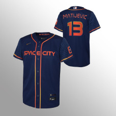 Houston Astros J.J. Matijevic Navy #13 Replica 2022 City Connect Jersey