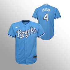 Youth Kansas City Royals Alex Gordon Light Blue Replica Alternate Jersey