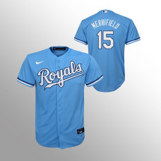 Youth Kansas City Royals Whit Merrifield Light Blue Replica Alternate Jersey