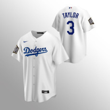 Youth Los Angeles Dodgers Chris Taylor White 2020 World Series Replica Jersey