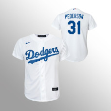 Youth Los Angeles Dodgers Joc Pederson White Replica Home Jersey