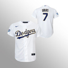 Youth Los Angeles Dodgers Julio Urias White 2021 Gold Program Replica Jersey