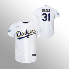 Youth Los Angeles Dodgers Mike Piazza White 2021 Gold Program Replica Jersey