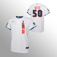 Youth Los Angeles Dodgers Mookie Betts White 2021 MLB All-Star Game Jersey