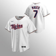 Youth Minnesota Twins Joe Mauer White Replica Home Jersey