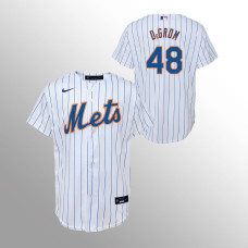 Youth New York Mets Jacob deGrom White Replica Home Jersey