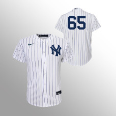 Youth New York Yankees James Paxton White Navy Replica Home Jersey