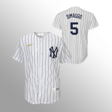 Youth New York Yankees #5 Joe DiMaggio White Home Cooperstown Collection Jersey