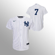 Youth New York Yankees Mickey Mantle White Navy Replica Home Jersey